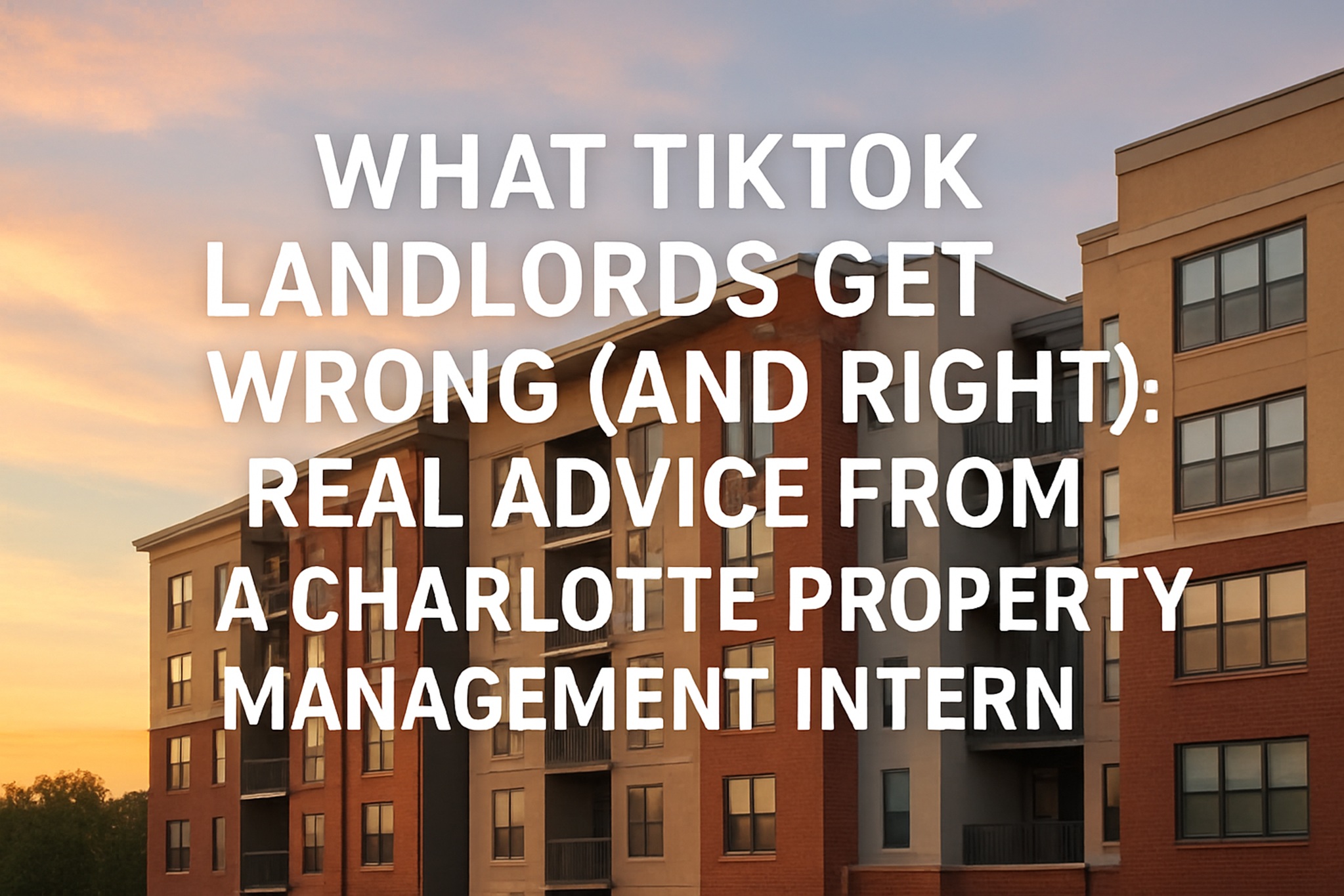 What TikTok Landlords Get Wrong (and Right): Real Advice from a Charlotte Property Management Intern